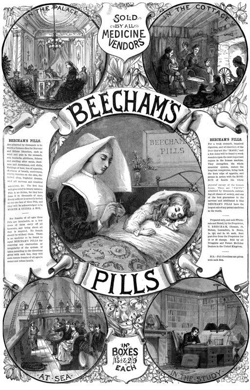 Advert for Beecham's Pills, 1887. Artist: Unknown