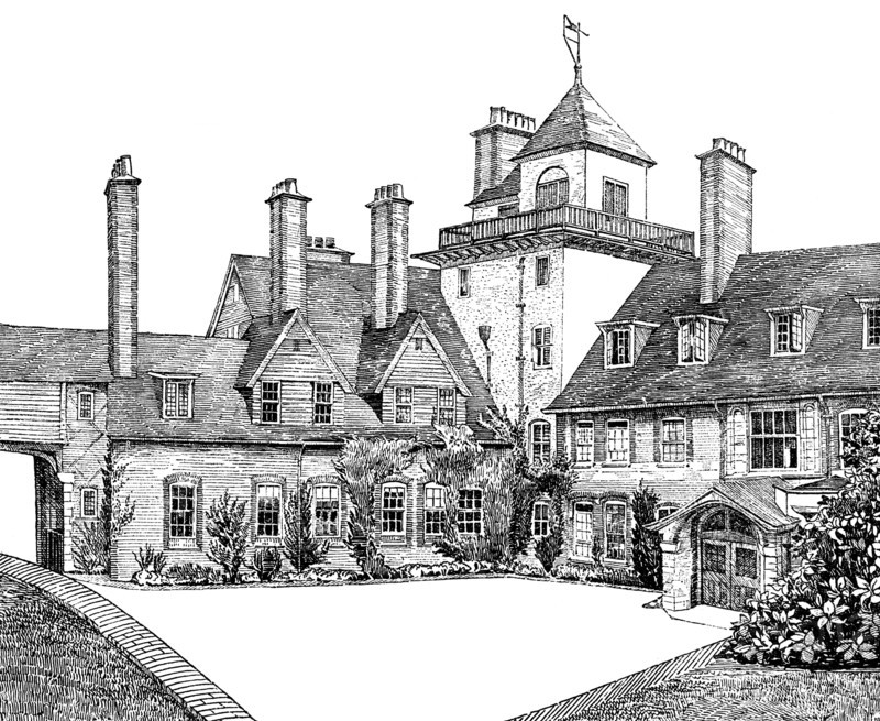 'The Court Yard, Standen, East Grinstead', 1900. Artist: Unknown