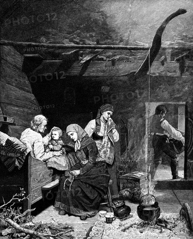 'The Grandfather's Blessing, mid 19th century (1882). Artist: Unknown