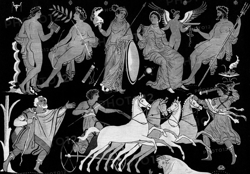 The death of Hippolytus, 4th century BC (1882). Artist: Unknown