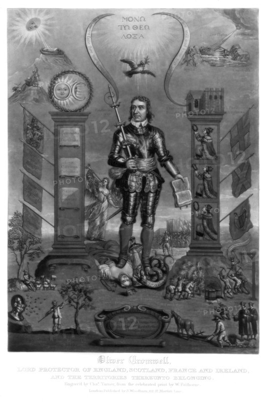 Oliver Cromwell, English soldier and statesman, (1816). Creator: Charles Turner.