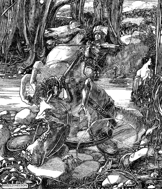 'St George and the Dragon', 1901. Artist: Unknown