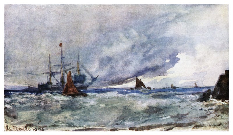 'A Study of Sky and Sea from the Deck of a Vessel off Tarifa', 1901. Artist: Unknown