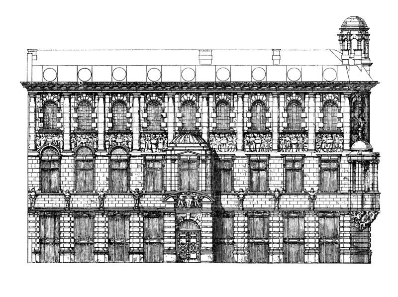 Elevation of the Institute of Chartered Accountants, 1895. Artist: Unknown