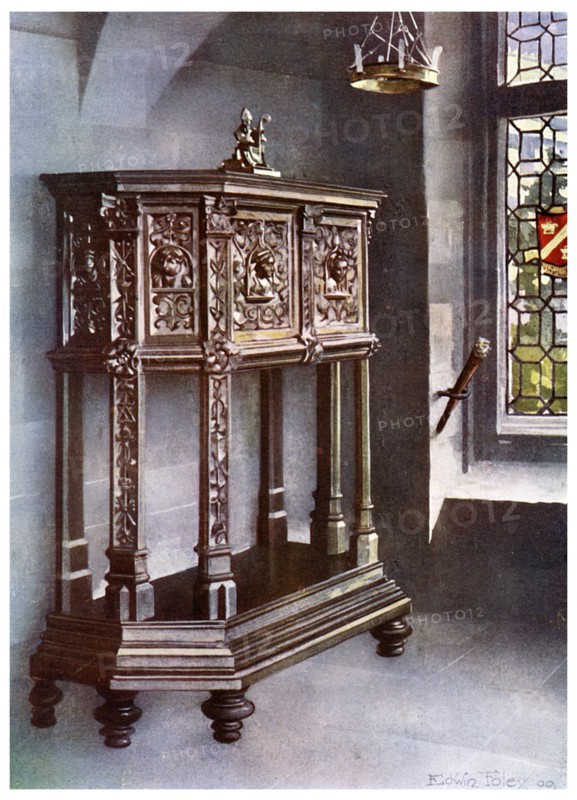 Francis I petite credence, French, 1910.Artist: Edwin Foley
