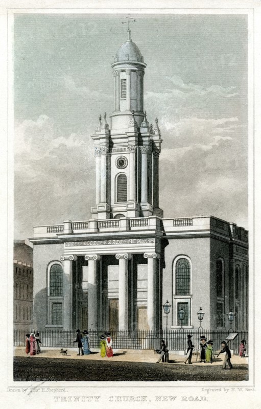 Trinity Church, Euston Road, St Pancras, London, 1828.Artist: HW Bond