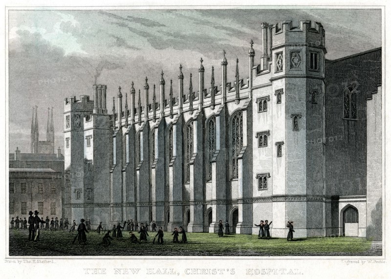 The New Hall, Christ's Hospital, London, 1828.Artist: William Deeble