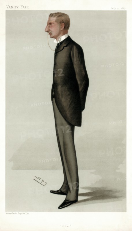 'She' Henry Rider Haggard, British author, 1887.Artist: Spy