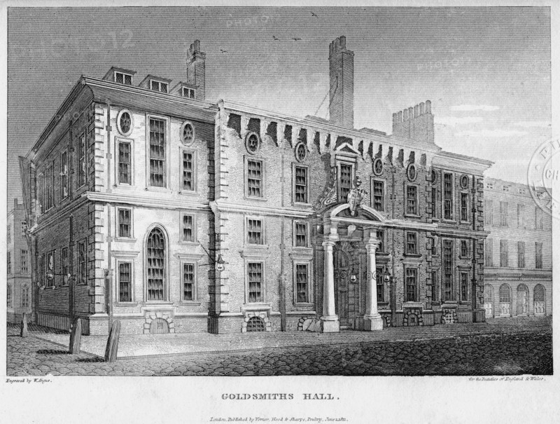 Goldsmiths' Hall, City of London, 1877.Artist: W Angus