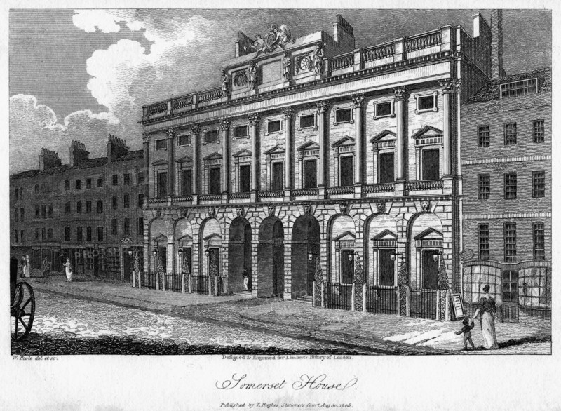 Somerset House, Westminster, London, 1805.Artist: W Poole