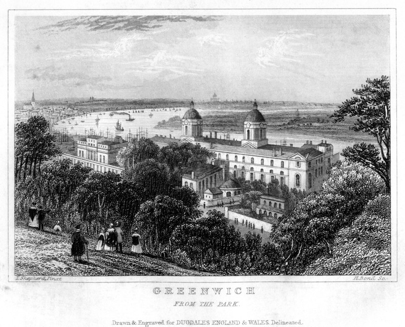 Greenwich, from the Park, London, 19th century.Artist: H Bond