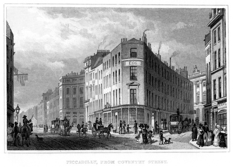 Piccadilly, from Coventry Street, Westminster, London, 19th century. Artist: Unknown