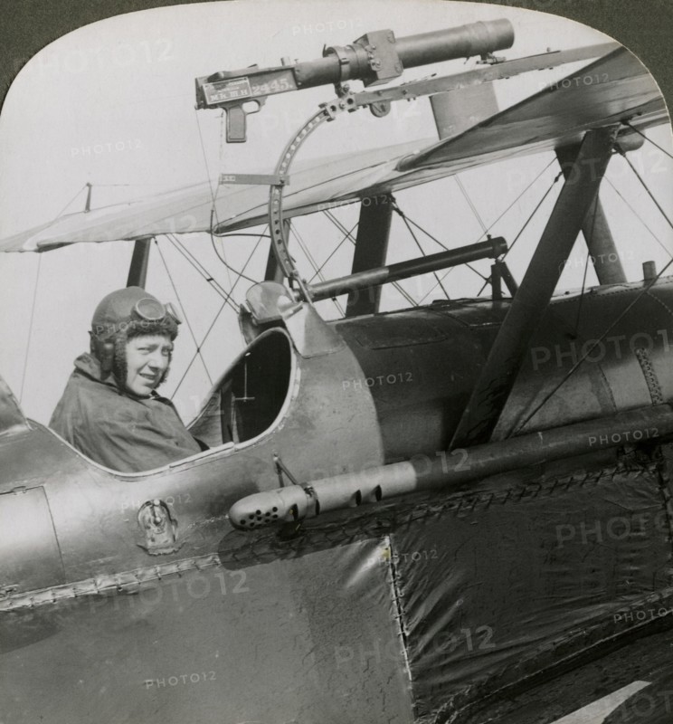 Sopwith Scout with photographic gun mounted on the upper wing, World War I, 1914-1918.Artist: Realistic Travels Publishers