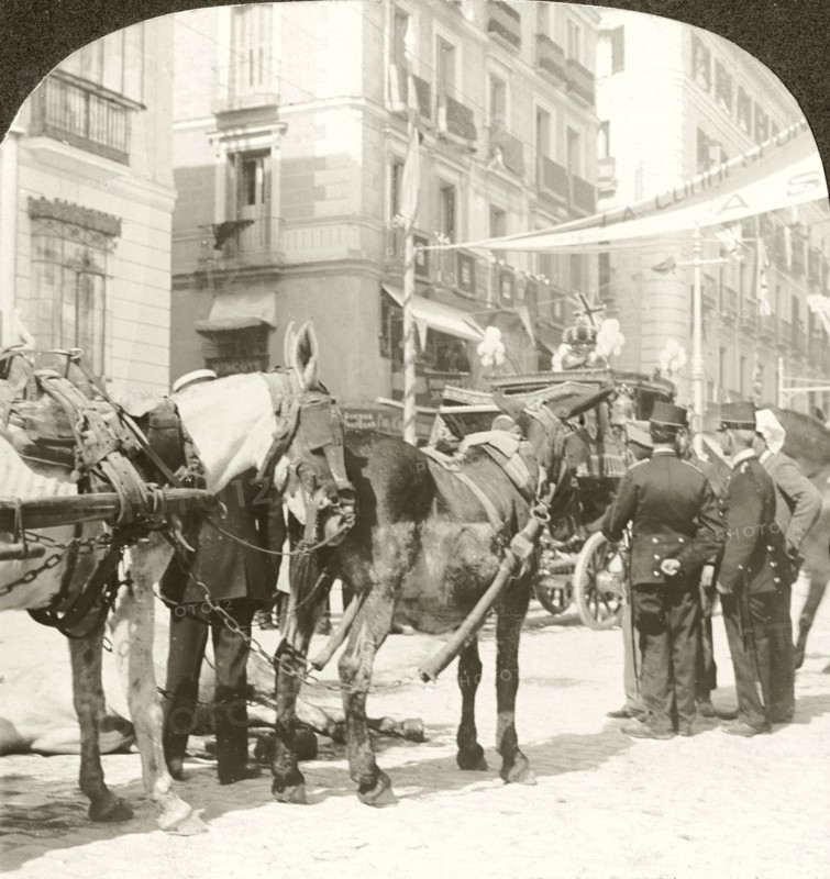 State Coach, Calle Mayor, Madrid.Artist: Excelsior Stereoscopic Tours