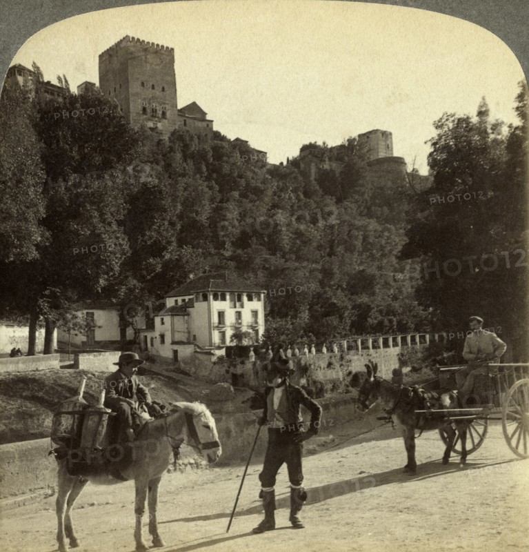 The Alhambra, Granada, Andalusia, Spain.Artist: Underwood & Underwood