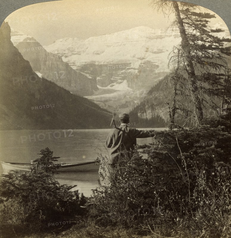 Mount Victoria, Rocky Mountains, Alberta, Canada.Artist: Underwood & Underwood