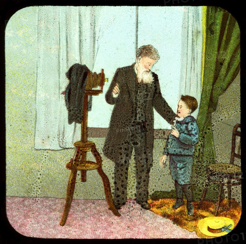 Photographer and child, c19th century. Artist: Unknown
