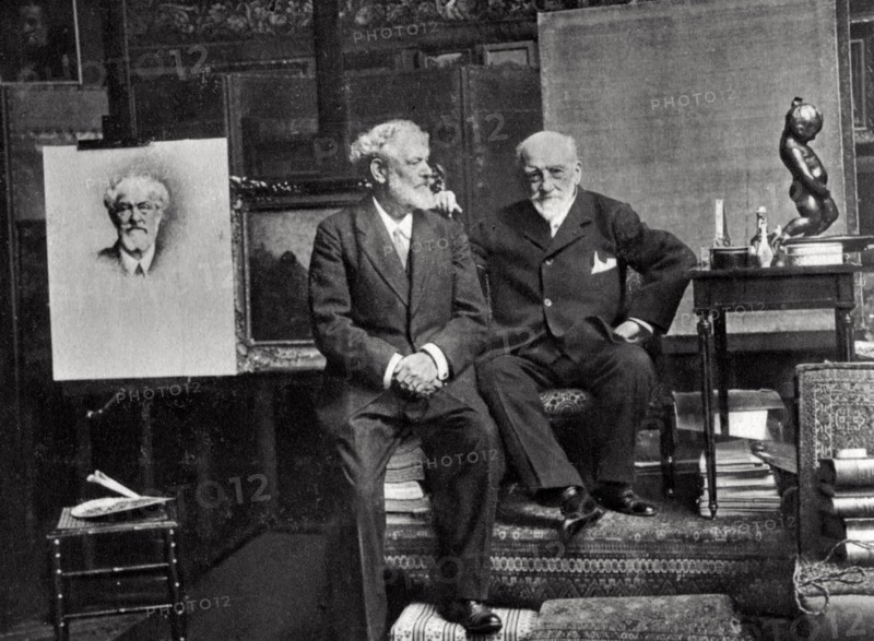 Jean Richepin, French poet, dramatist and novelist, and Leon Bonnat, French artist, 1901. Artist: Unknown