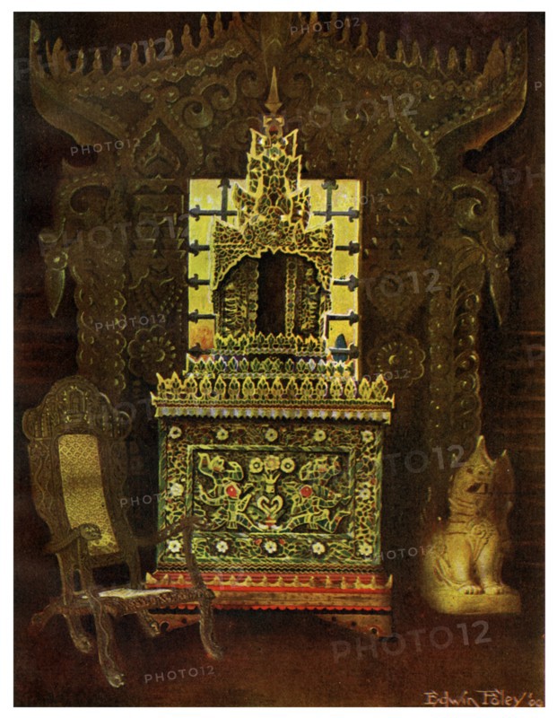 Asian furniture, 1911-1912.Artist: Edwin Foley