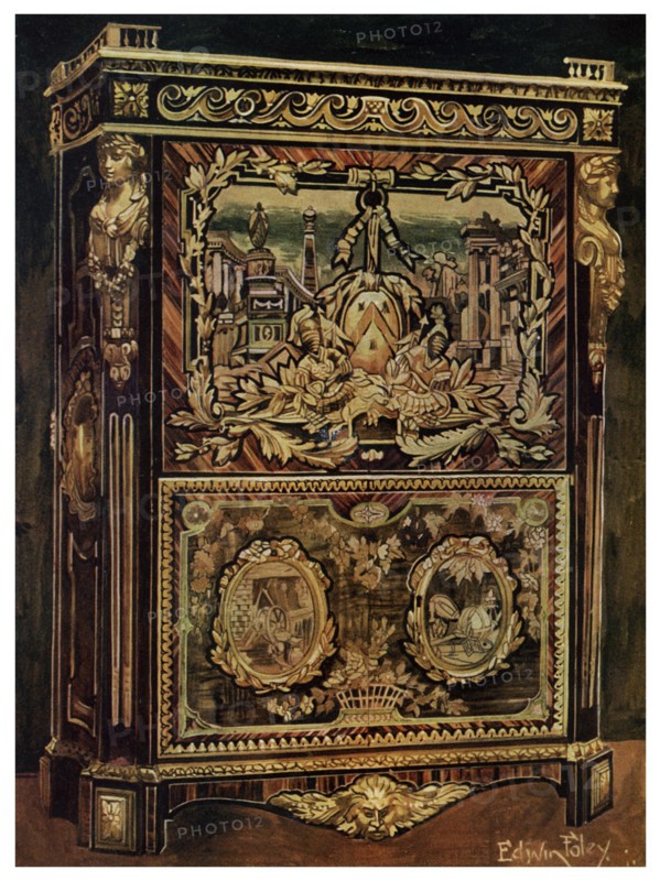 Upright secretaire, 1911-1912.Artist: Edwin Foley