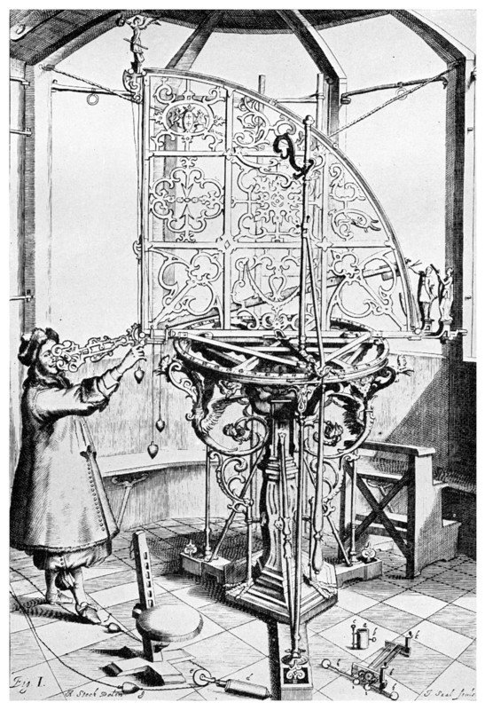 Cruger's azimuth quadrant, 1673 (1956).Artist: A Steck