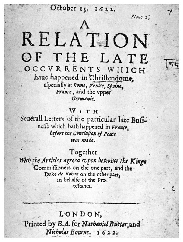 English news book, 1622 (1956). Artist: Unknown