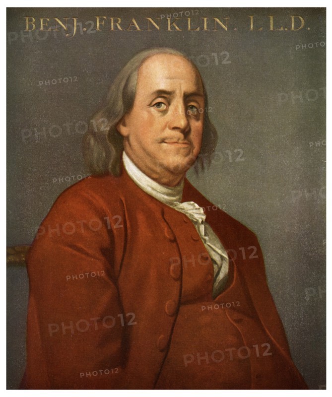 Benjamin Franklin, American scientist and politician, 1782 (1956). Artist: Unknown