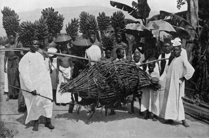 Marriage custom, Uganda, 1920.Artist: CW Hattersley