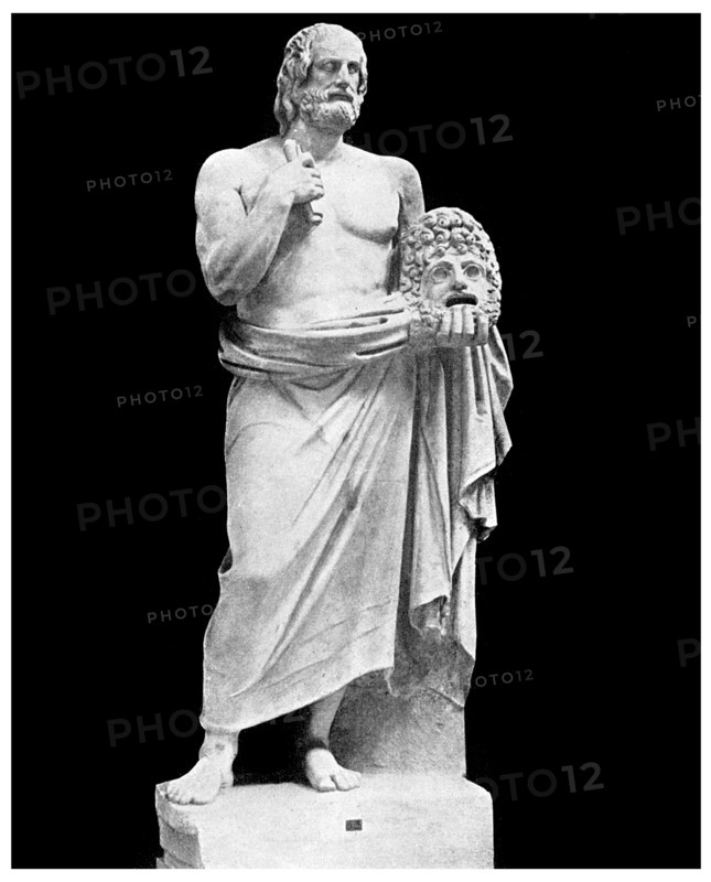 Dramatic unities: Euripides, Greek playwright, 5th century BC (1956). Artist: Unknown