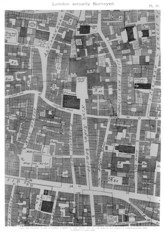 'London actually Surveyed', 1677 (1886).Artist: William Griggs