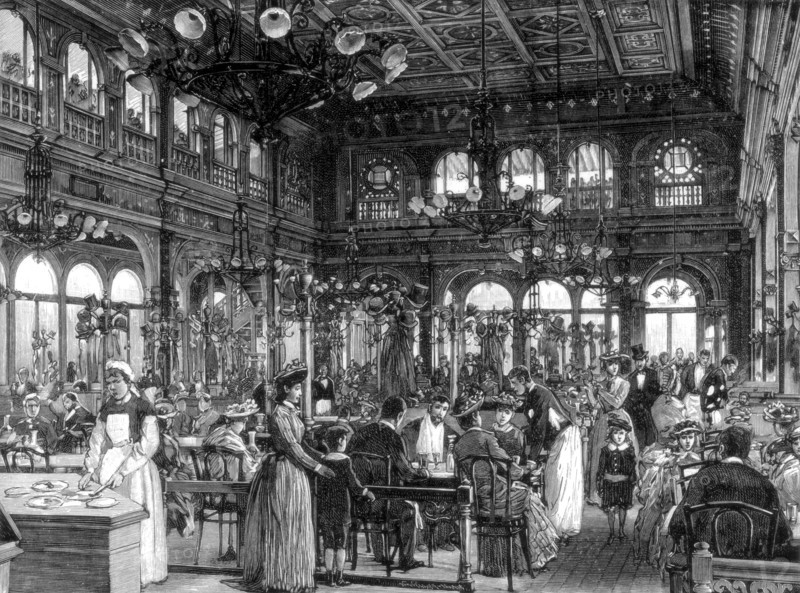 The Duval Restaurant on the Quai de Billy, Paris, 1889. Artist: Unknown