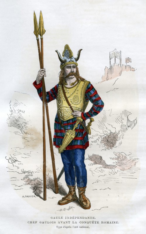 Gallic chief before the Roman conquest of Gaul, 1st century BC (1882-1884).Artist: A Tauxier