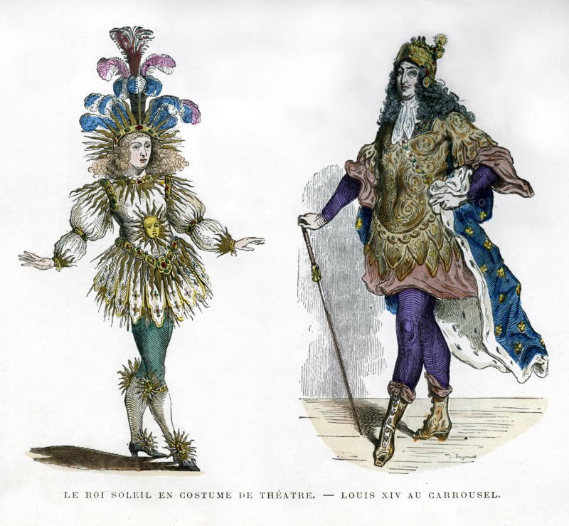 Sun King theatre costume, and King Louis XIV of France, 1882-1884. Artist: Unknown