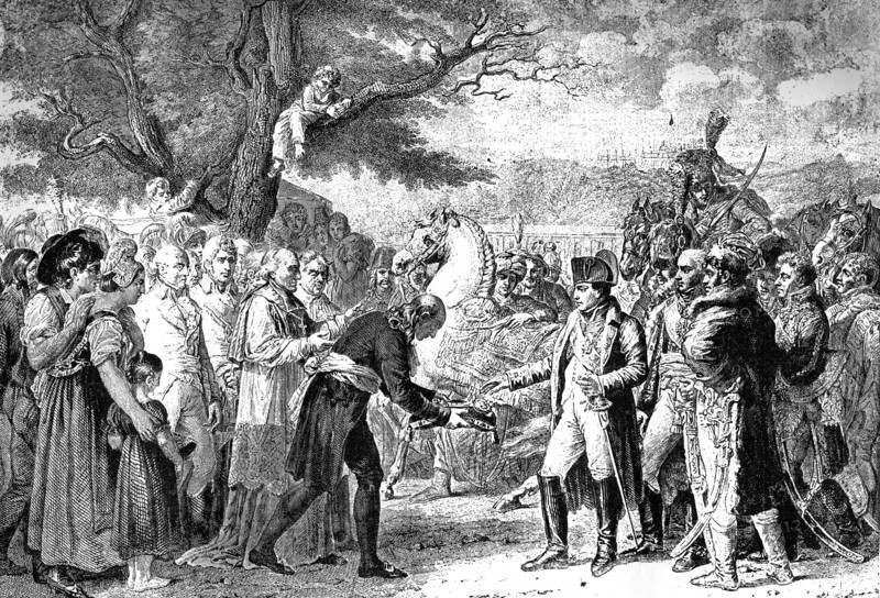 Napoleon receives the keys of Vienna, Schloss Schonbrunn, 13th November 1805 (1882-1884). Artist: Unknown