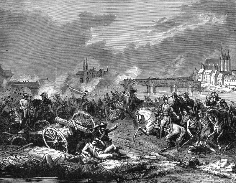 Battle of Montereau, France, 18th  February 1814 (1882-1884).Artist: A Gerard