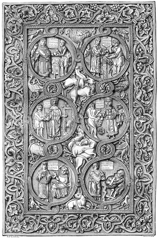 Ivory cover of a Book of Hours, 11th century (1882-1884). Artist: Tamisier