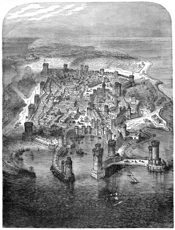 A view of Rhodes, 1480 (1882-1884). Artist: Unknown