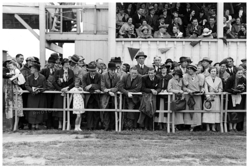 Crowd at the races, c1920-1939(?). Artist: Unknown
