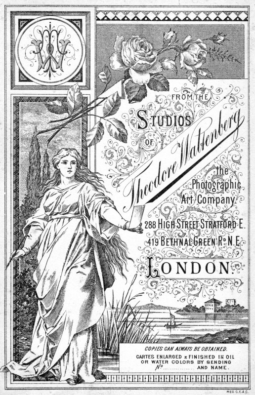 Back of a photograph promoting the studio of Theodore Waltenberg, c1890-1909(?). Artist: Unknown