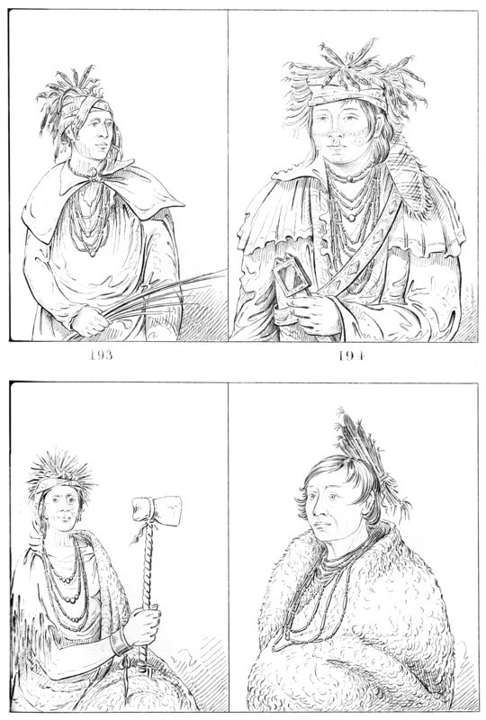 Peorias and Piankashaws, 1841.Artist: Myers and Co