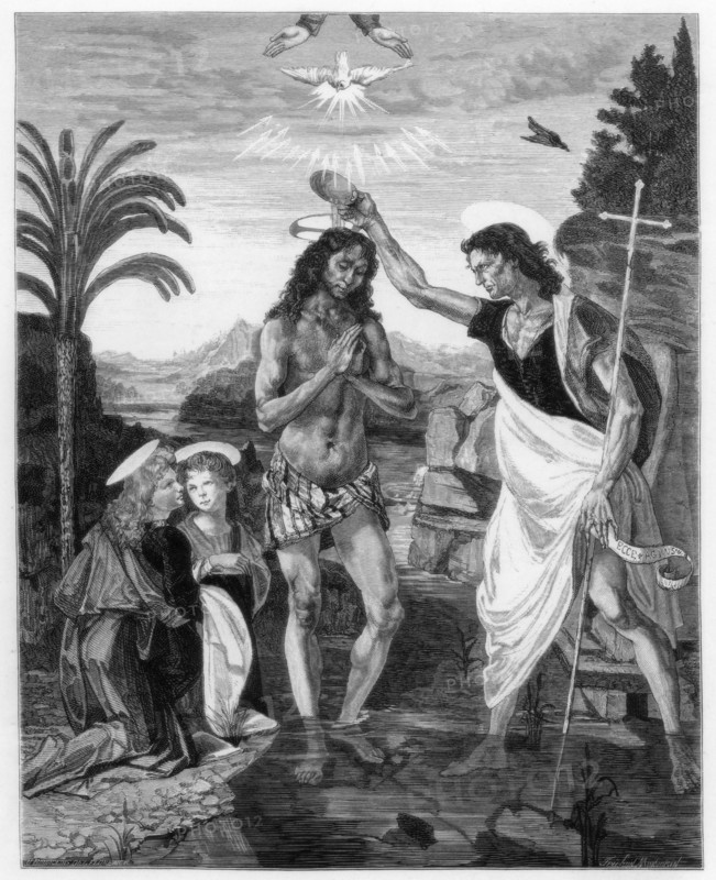 'The Baptism of Christ', 1472-1475 (1870). Artist: Unknown