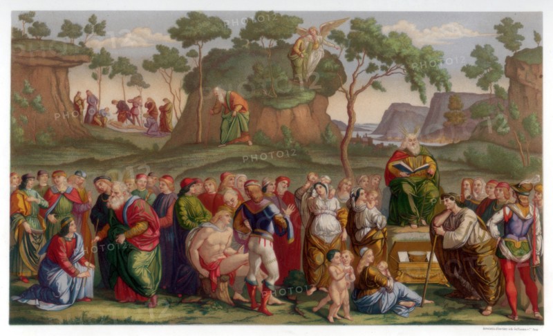 'Moses's Testament and Death', 1481-1482 (1870). Artist: Franz Kellerhoven