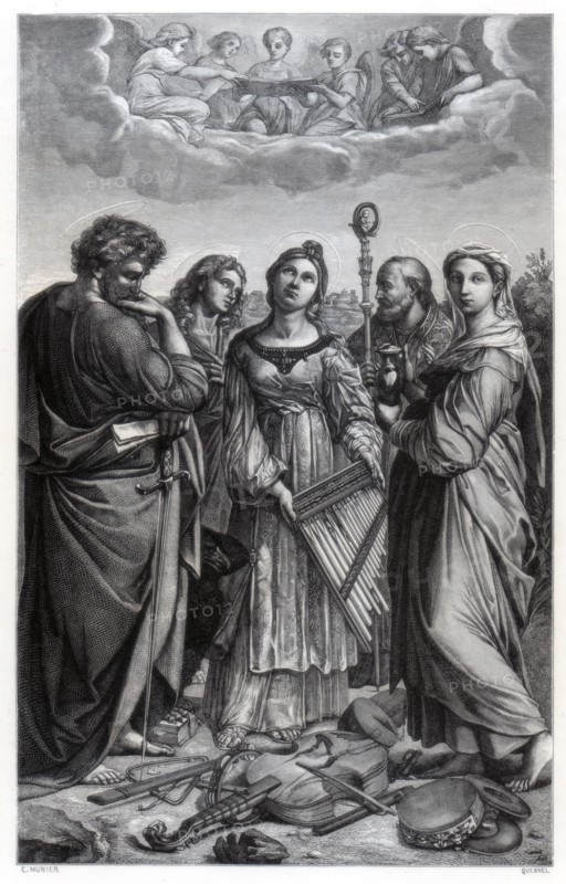 'St Cecilia', 1514 (1870). Artist: Quesnel