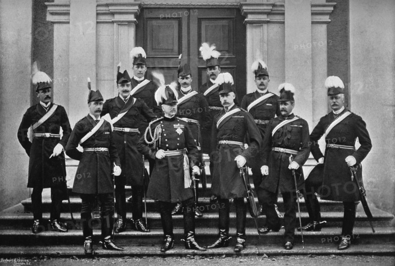 Lord Wolseley and the headquarters staff in Ireland, 1896.Artist: J Robinson & Son