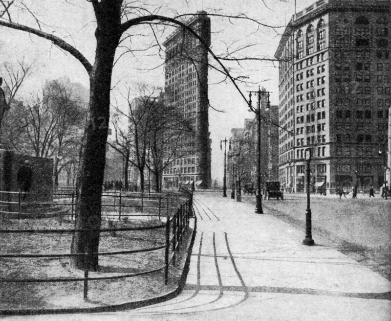 Flatiron Building and Madison Square, New York City, USA, c1930s. Artist: Ewing Galloway