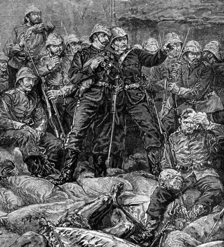 Battle of Rorke's Drift, Natal, Zulu War, 1879 (1951). Artist: Unknown