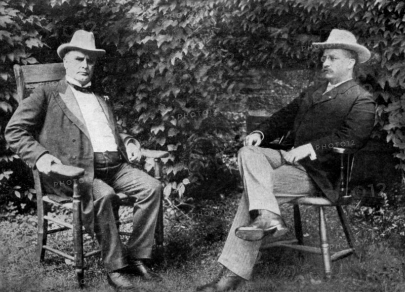 US President William McKinley and Vice-President Theodore Roosevelt, 1899 (1951). Artist: Unknown