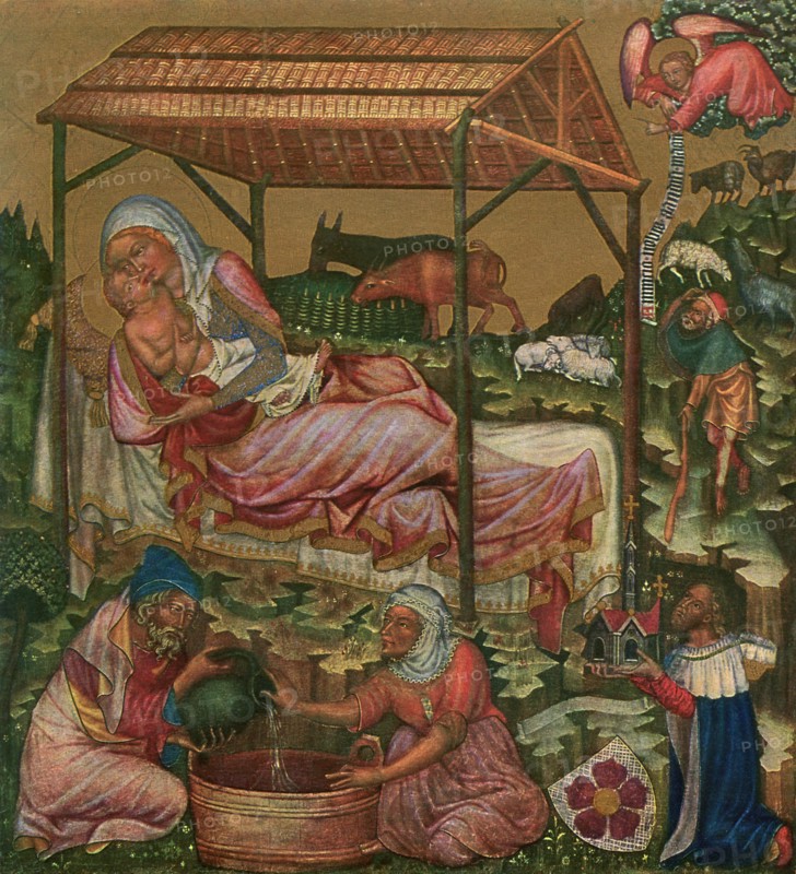 'Birth of Christ', c1350 (1955). Artist: Master of the Vyssi Brod Altar