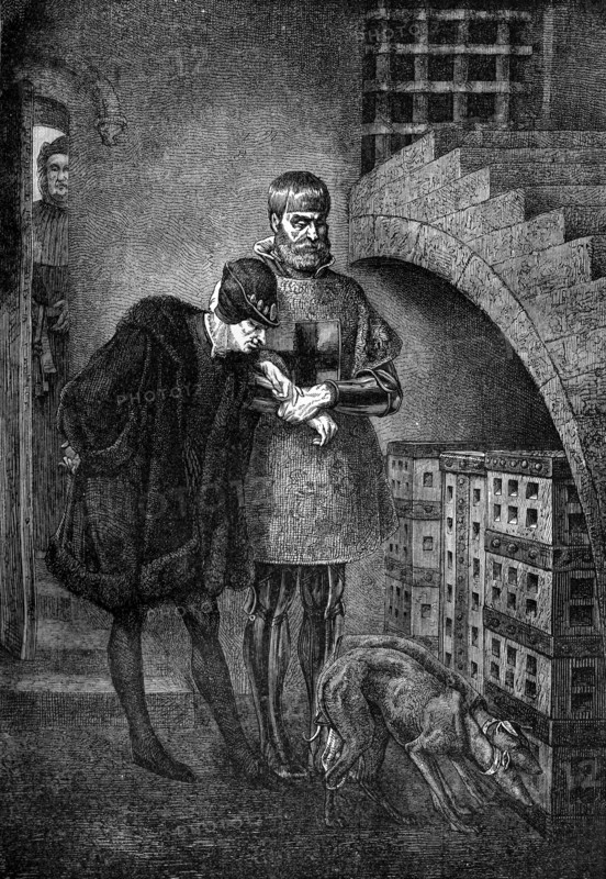 Louis XI of France visiting Cardinal Balue in his iron cage, 1469-1480 (1882-1884).Artist: Tamisier