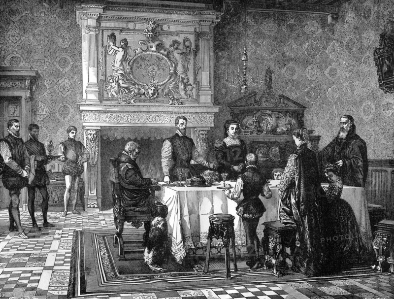 A family saying grace, France, 16th century (1882-1884). Artist: A Gusmand
